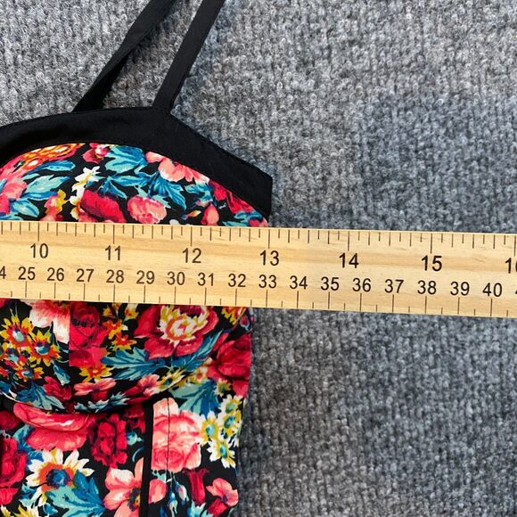 Band of Gypsie Dress Womens S Floral Sleeveless Fit Flare Cottage Pin Up Swing - Picture 9 of 10